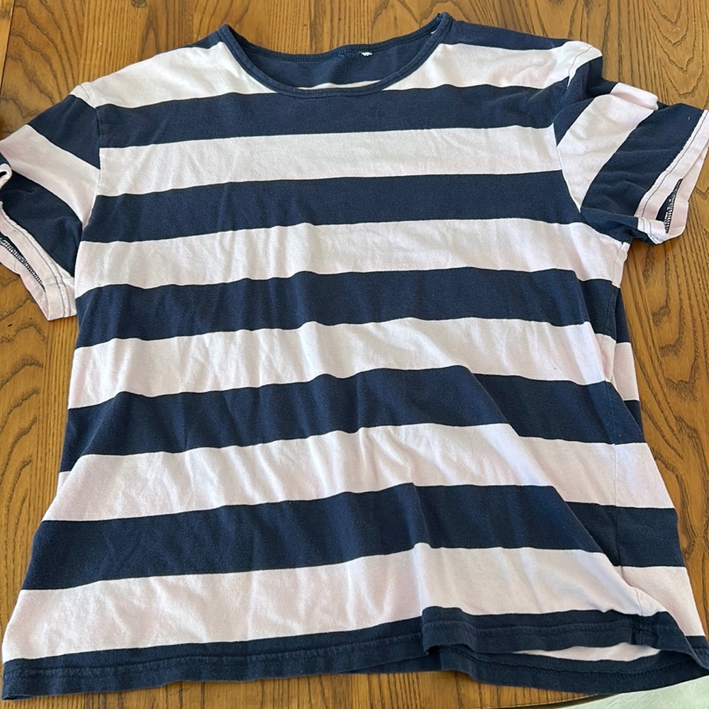 Pink and black striped shirt